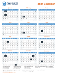 Tax Guide & Calendar