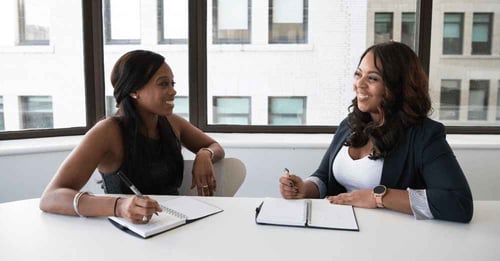 Two women in the moment of the hiring process